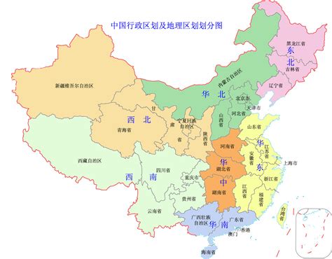 中國大陸省份地圖|中国地图全图